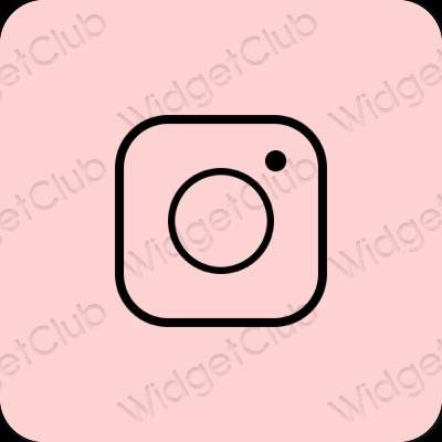 Estetsko roza Instagram ikone aplikacij