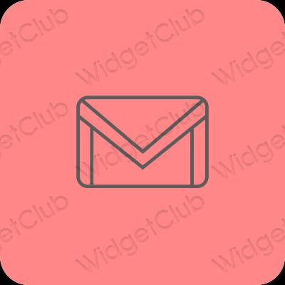 Estetsko roza Gmail ikone aplikacij