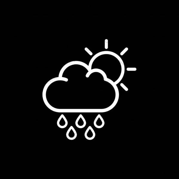 Aesthetic black Weather app icons