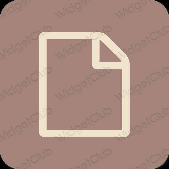 Aesthetic brown Files app icons