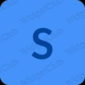 Estetyka niebieski SHEIN ikony aplikacji
