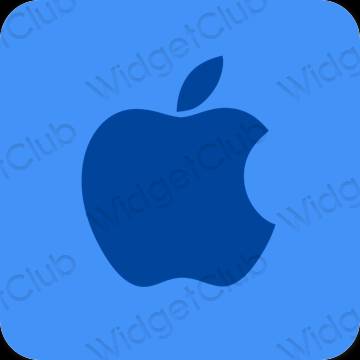 미적인 네온 블루 Apple Store 앱 아이콘