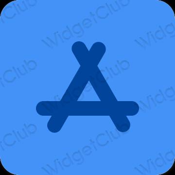 Stijlvol neonblauw AppStore app-pictogrammen