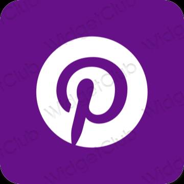 Estetic Violet Pinterest pictogramele aplicației