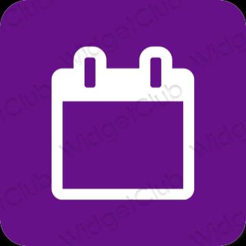 Estetisk lila Calendar app ikoner