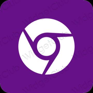 Ästhetisch Violett Chrome App-Symbole