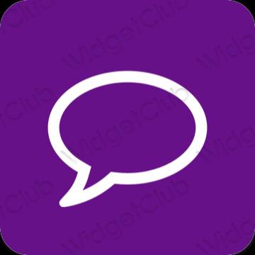 审美的 紫色的 Messages 应用程序图标