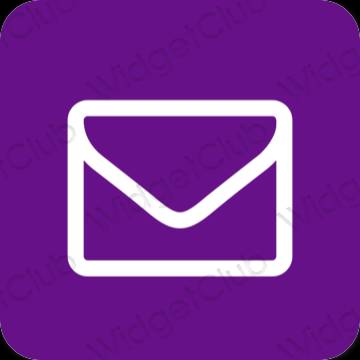 эстетический пурпурный Mail значки приложений