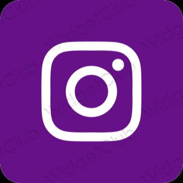 Естетски љубичаста Instagram иконе апликација