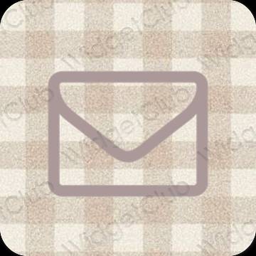 Estetisk pastell rosa Mail app ikoner