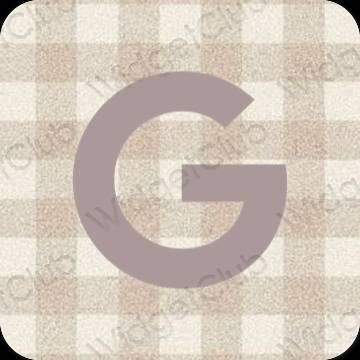 미적인 파스텔 핑크 Google 앱 아이콘