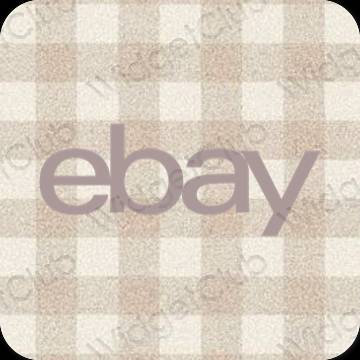 Αισθητικός παστέλ ροζ eBay εικονίδια εφαρμογών