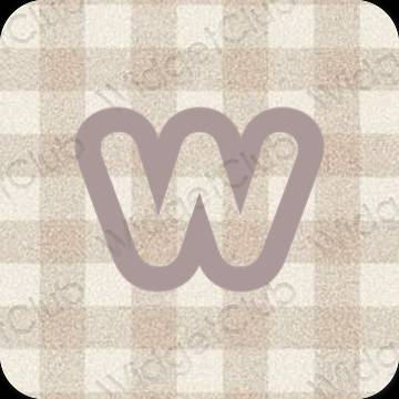 Estético rosa pastel Weebly ícones de aplicativos