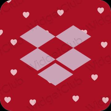 Estetico porpora Dropbox icone dell'app