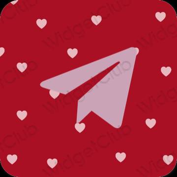 Æstetisk lilla Telegram app ikoner