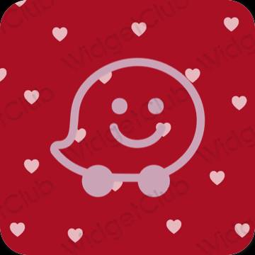 Estetico porpora Waze icone dell'app