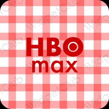 زیبایی شناسی رنگ صورتی HBO MAX آیکون های برنامه