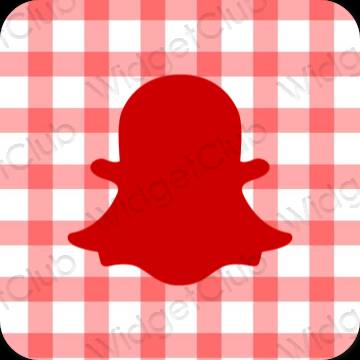 Estetisk röd snapchat app ikoner