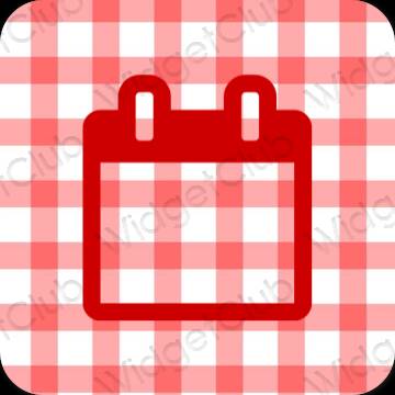 Estetis Merah Jambu Calendar ikon aplikasi