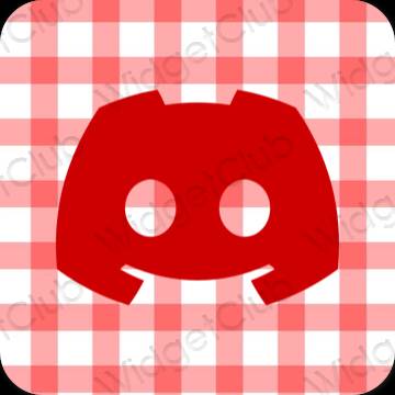 Estético vermelho discord ícones de aplicativos