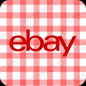 Æstetisk lyserød eBay app ikoner