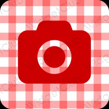 Estetik merah Camera ikon aplikasi
