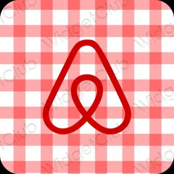Estetis Merah Jambu Airbnb ikon aplikasi