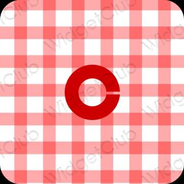 Æstetisk lyserød Coinbase app ikoner