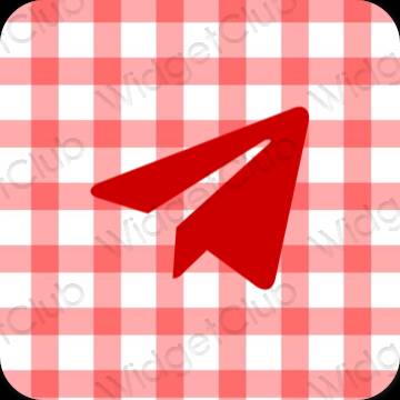 Естетичен розово Telegram икони на приложения