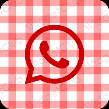 Estetic roz WhatsApp pictogramele aplicației