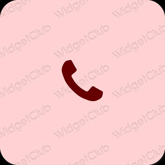 Esthétique rose Phone icônes d'application