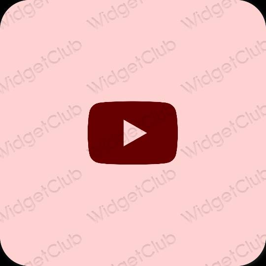 Stijlvol roze Youtube app-pictogrammen