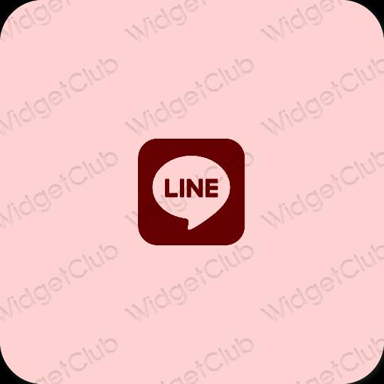 សោភ័ណ ពណ៌ផ្កាឈូក LINE រូបតំណាងកម្មវិធី