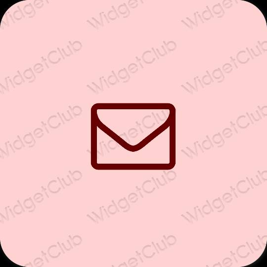 Estetis Merah Jambu Mail ikon aplikasi