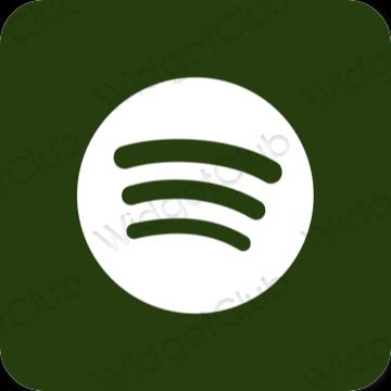 نمادهای برنامه زیباشناسی Spotify