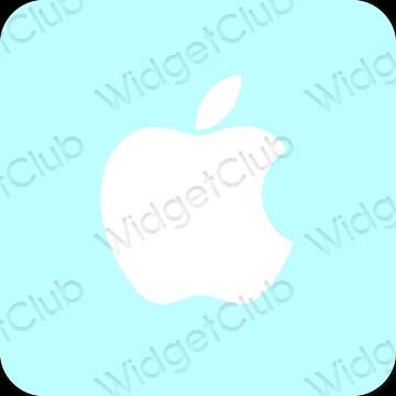 Estetický pastelově modrá Apple Store ikony aplikací