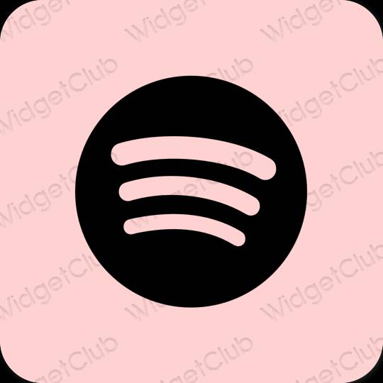 Estetické Ružová Spotify ikony aplikácií
