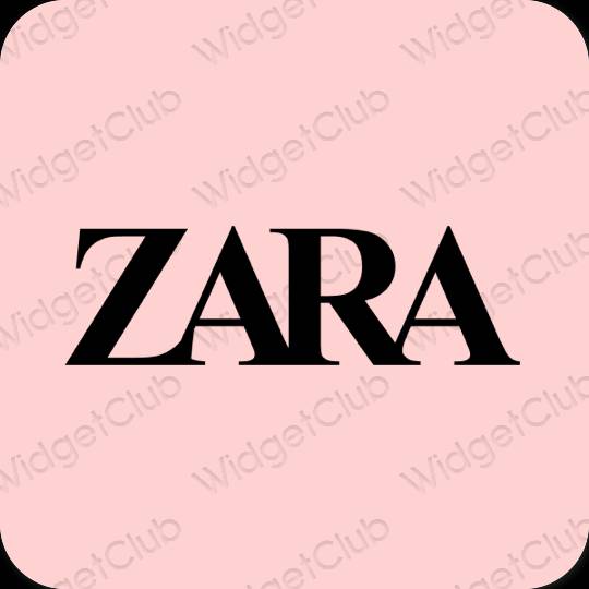 Estetyka różowy ZARA ikony aplikacji