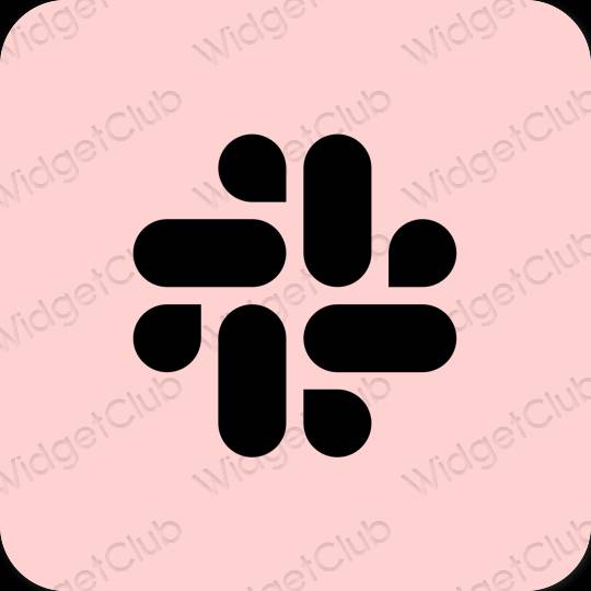 Естетичен розово Slack икони на приложения