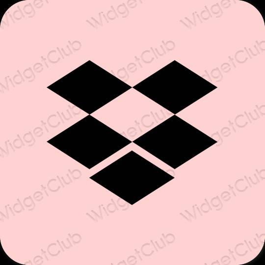 Estetisk rosa Dropbox app ikoner
