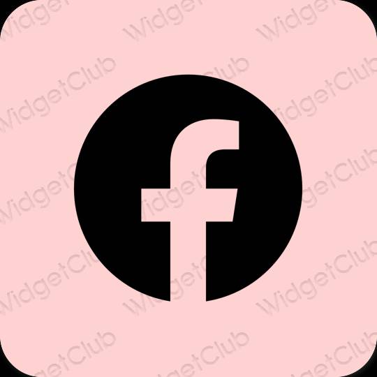 Estetic roz Facebook pictogramele aplicației