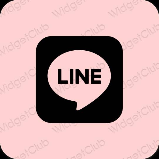 Estetsko roza LINE ikone aplikacij