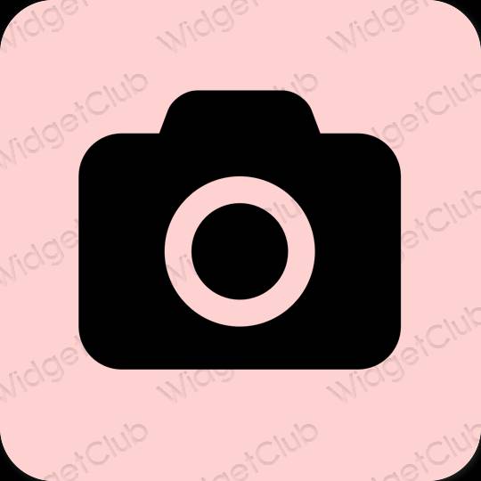 Esteetiline roosa Camera rakenduste ikoonid