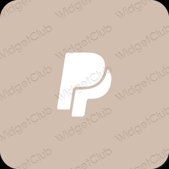 Estetico beige Paypal icone dell'app