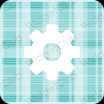 미적인 파스텔 블루 Settings 앱 아이콘