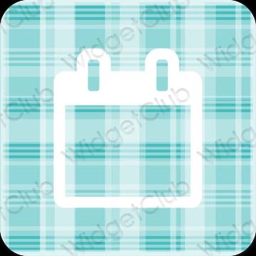 Estético azul pastel Calendar ícones de aplicativos
