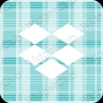 Estetico blu pastello Dropbox icone dell'app