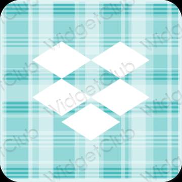 Estetski pastelno plava Dropbox ikone aplikacija