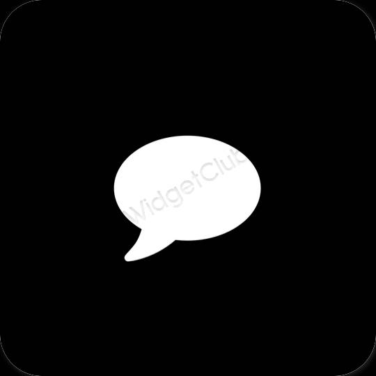 messages icon black