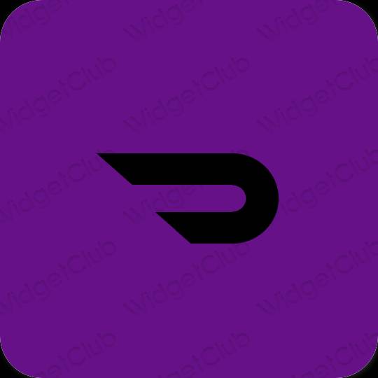 Estetico porpora Doordash icone dell'app